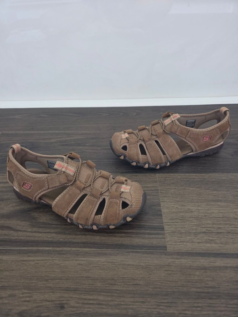 💙 Skechers Relaxed Fit Memory Foam Leather Size 6.5 Fisherman Sport Sandals Bro